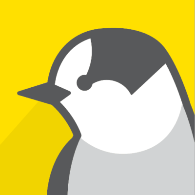 NatureCounts Logo featuring a Canada Jay on a yellow background