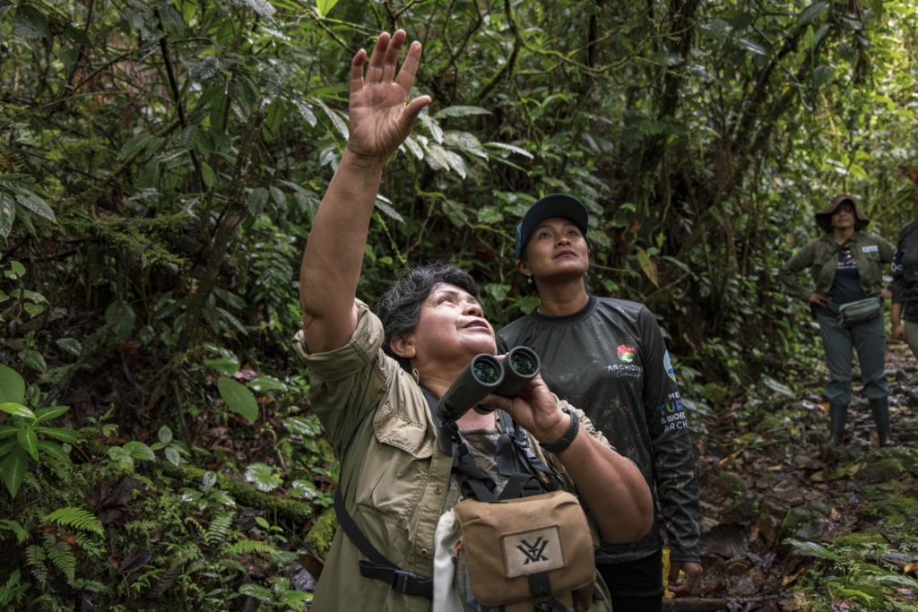 Personnes et activités dans la réserve de Wayra et à Munay Suyu, à Archidona, en Équateur. 10 décembre 2025. Photo : Karen Toro/BirdLife International